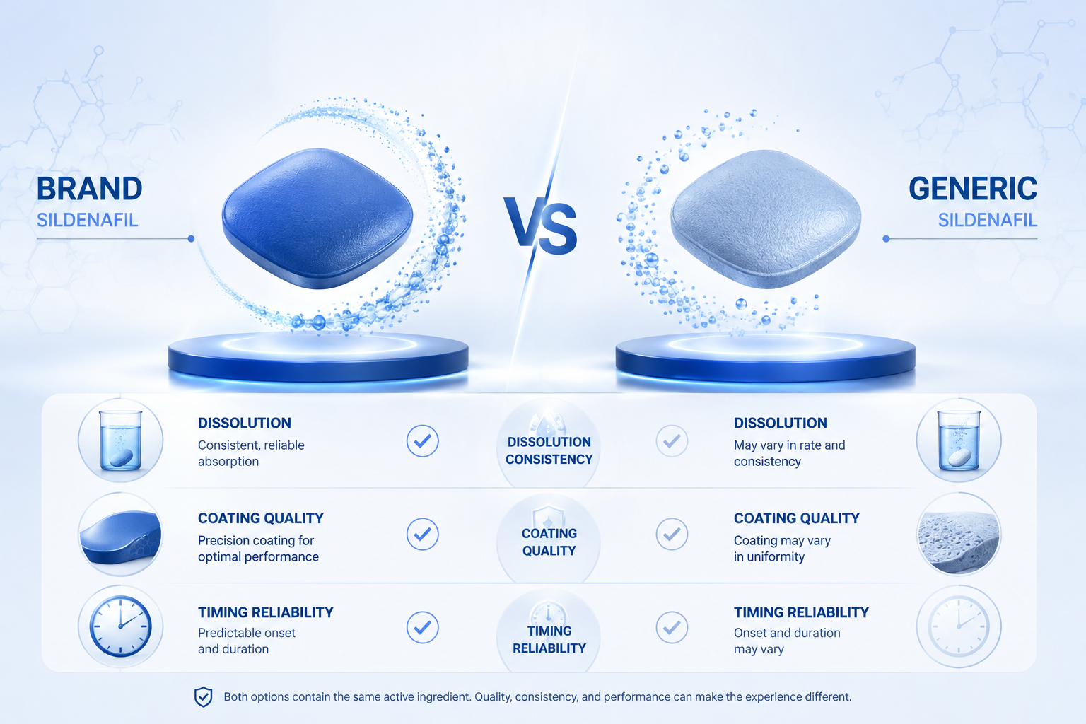 Sildenafil vs Viagra